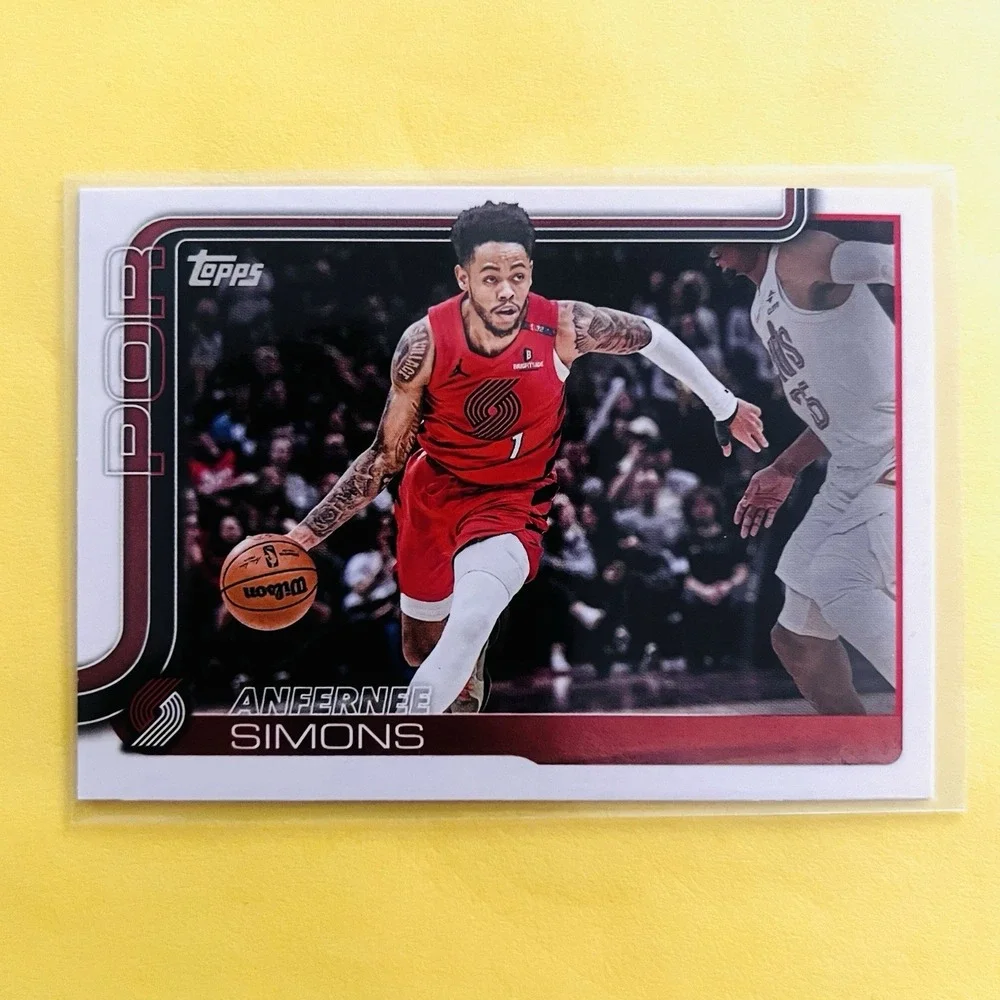 2025-26 Topps Flagship Anfernee Simons #123 Portland Trail Blazers Base‎